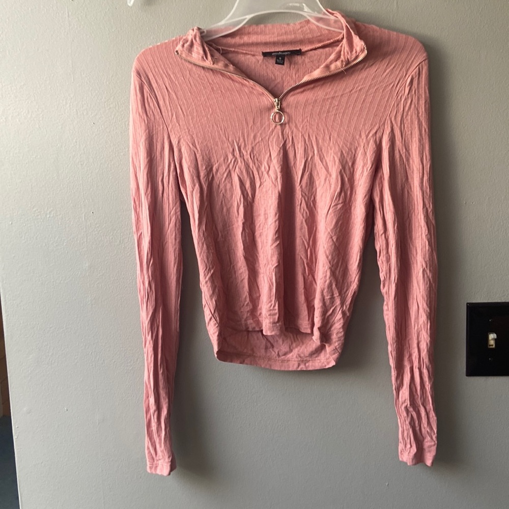 Soft pink, long sleeve dressy shirt